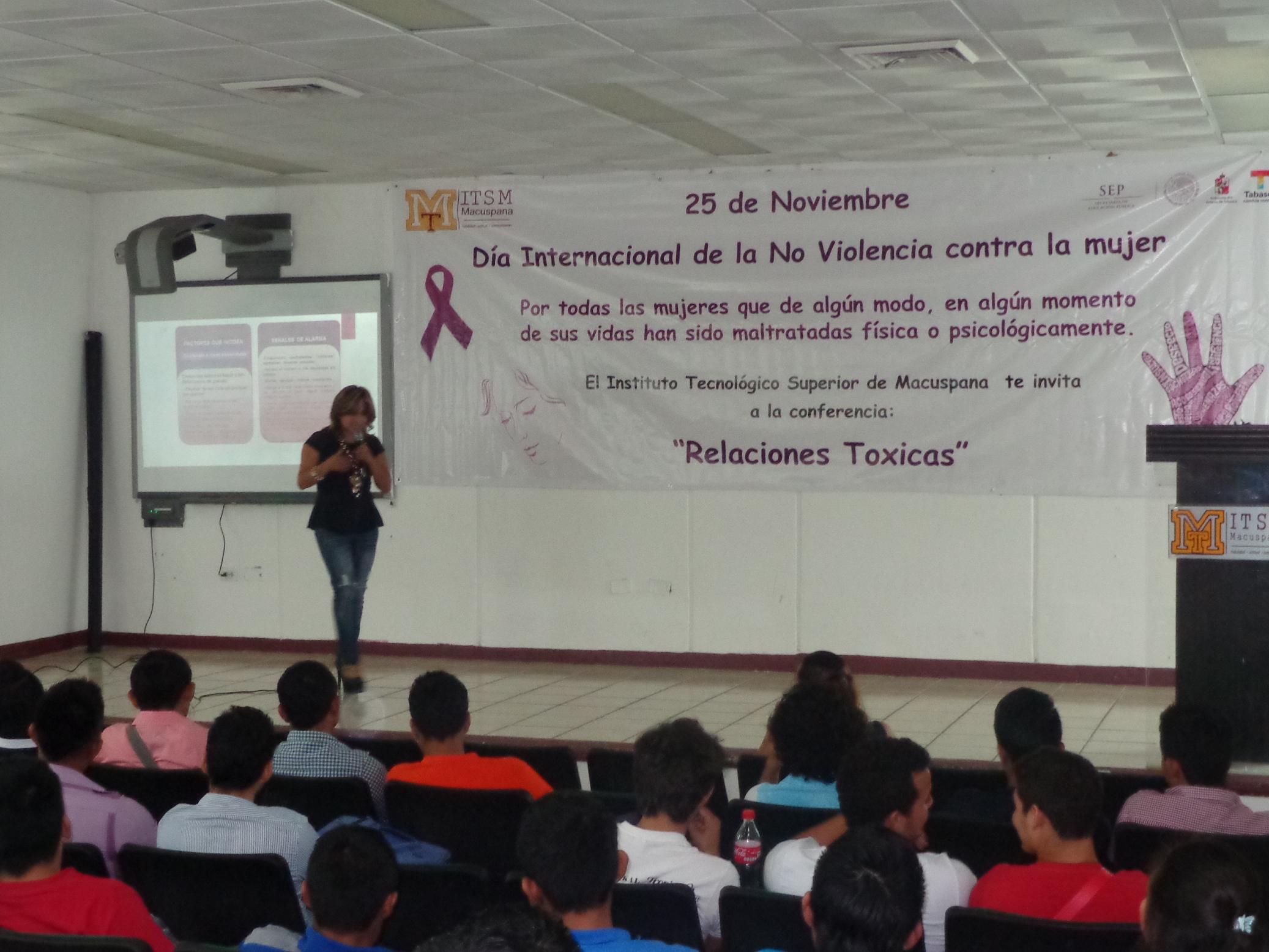 SE IMPARTE MAGNA CONFERENCIA EN EL MARCO DEL DÍA INTERNACIONAL DE LA NO VIOLENCIA CONTRA LA MUJER
