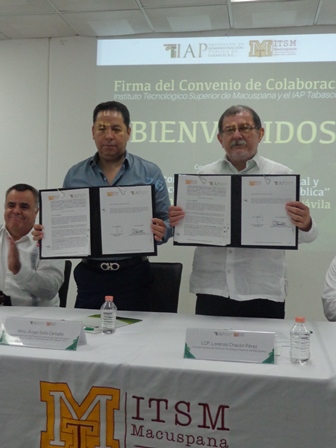 FIRMAN CONVENIO DE COLABORACION EL ITSM Y EL IAPT