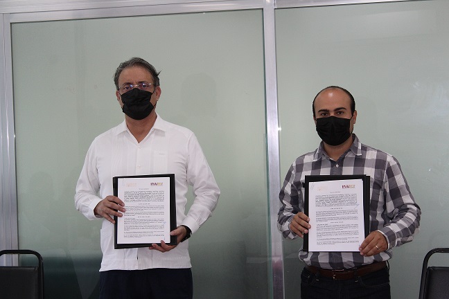 SIGNAN CONVENIO DE COLABORACIÓN EL INSTITUTO TECNOLÓGICO SUPERIOR DE MACUSPANA Y EL INJUDET.