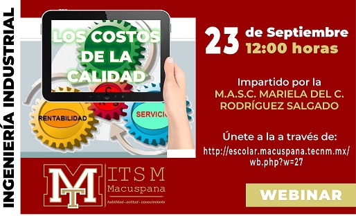 WEBINAR “LOS COSTOS DE LA CALIDAD”