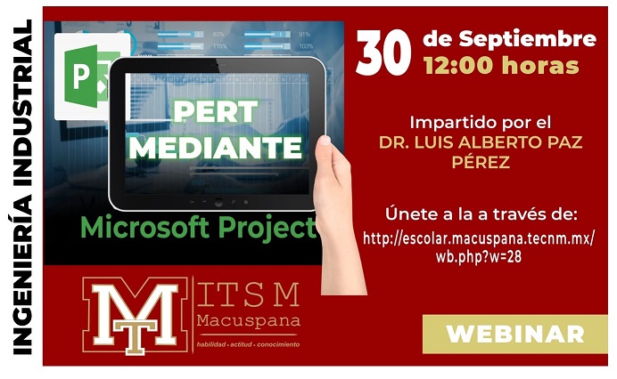 WEBINAR “PERT MEDIANTE MICROSOFT PROJECT”