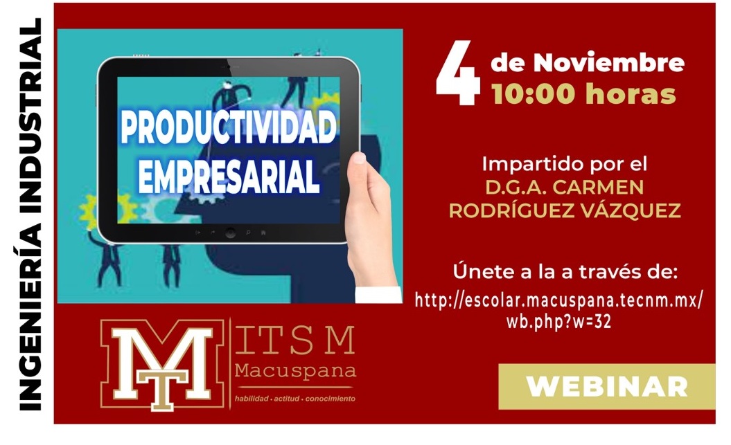 WEBINAR “PRODUCTIVIDAD EMPRESARIAL”