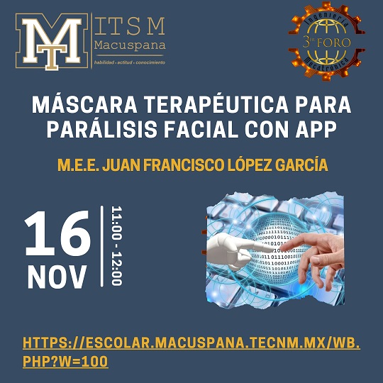CONFERENCIA MASCARA TERAPEUTICA PARA PARALISIS FACIAL CON APP