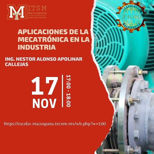 CONFERENCIA “APLICACIONES DE LA MECATRÓNICA EN LA INDUSTRIA