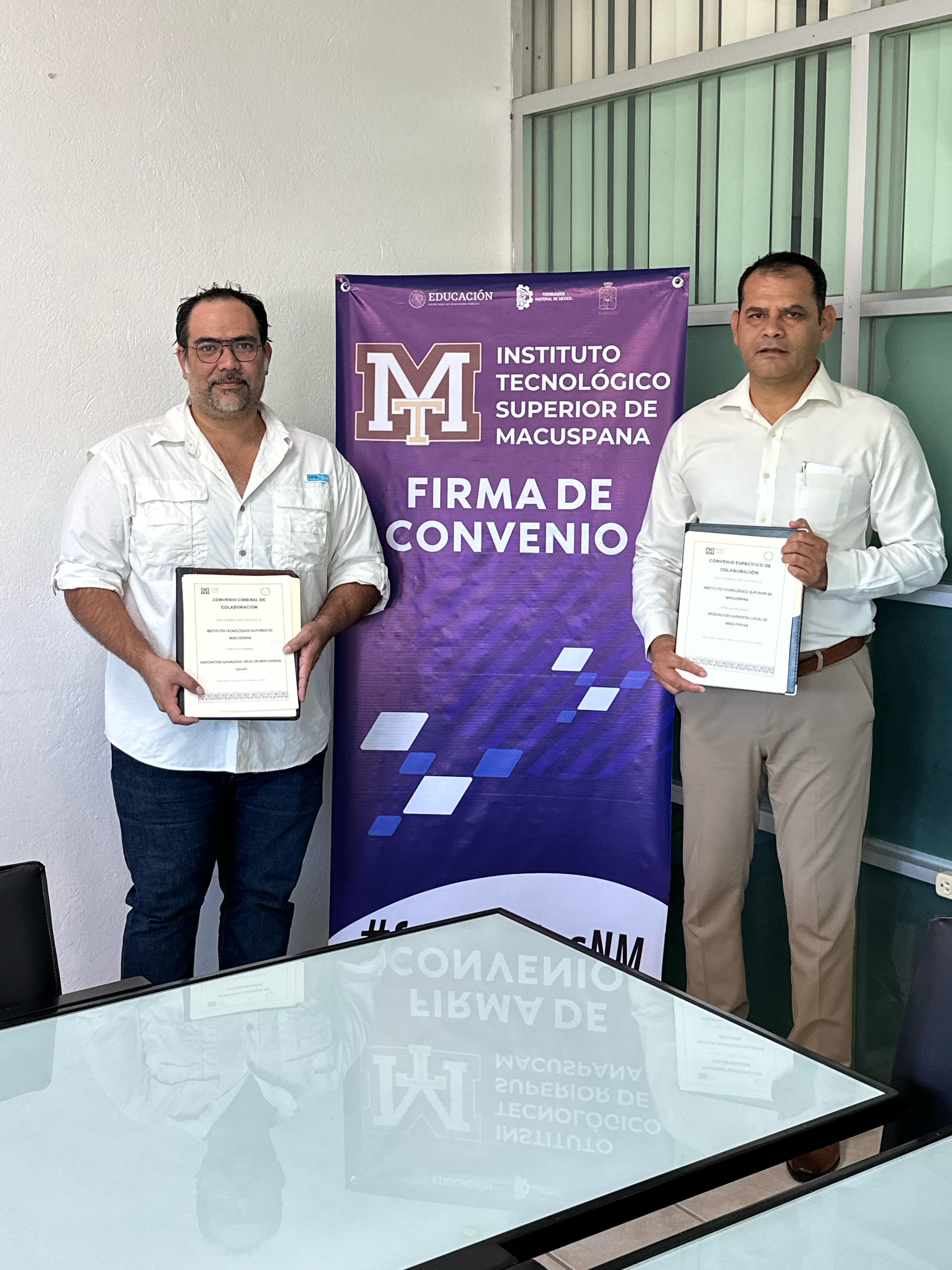 FIRMA DE CONVENIO ITSM-ASOCIACIÓN GANADERA LOCAL