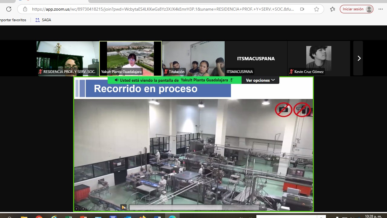 VISITA DE ESTUDIO EMPRESA YAKULT